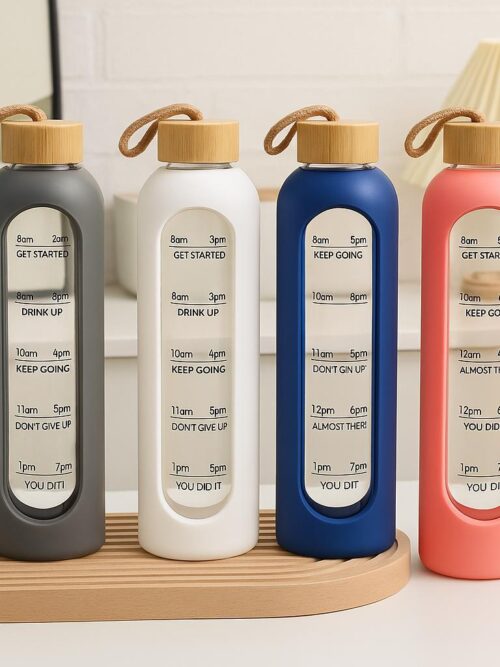 Botellas de vidrio con silicona