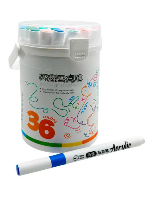 Set de marcadores acrilicos 36 unid.